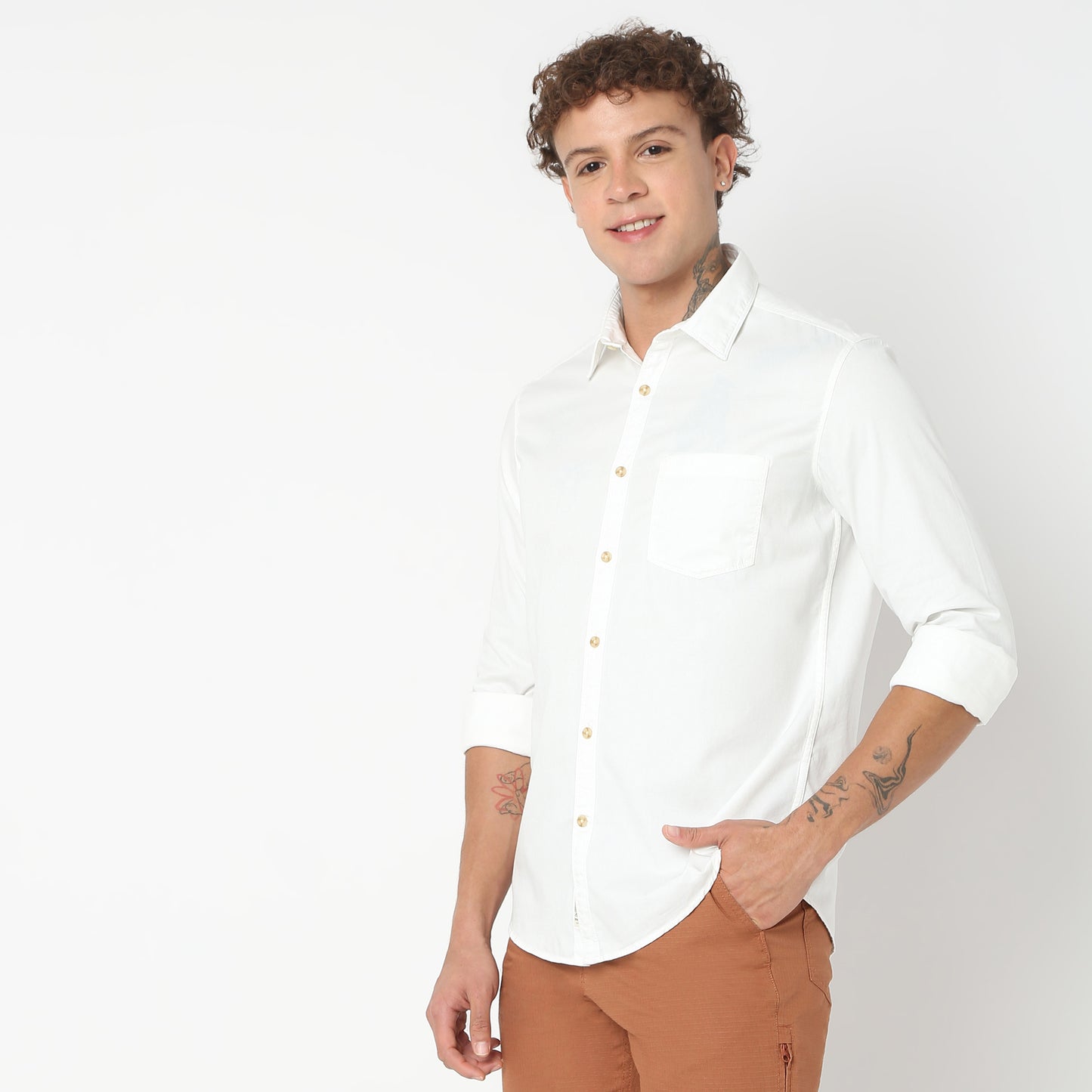 Soft Twill 100% Cotton Regular Fit Shirt – A Must Have for Everyday Comfort