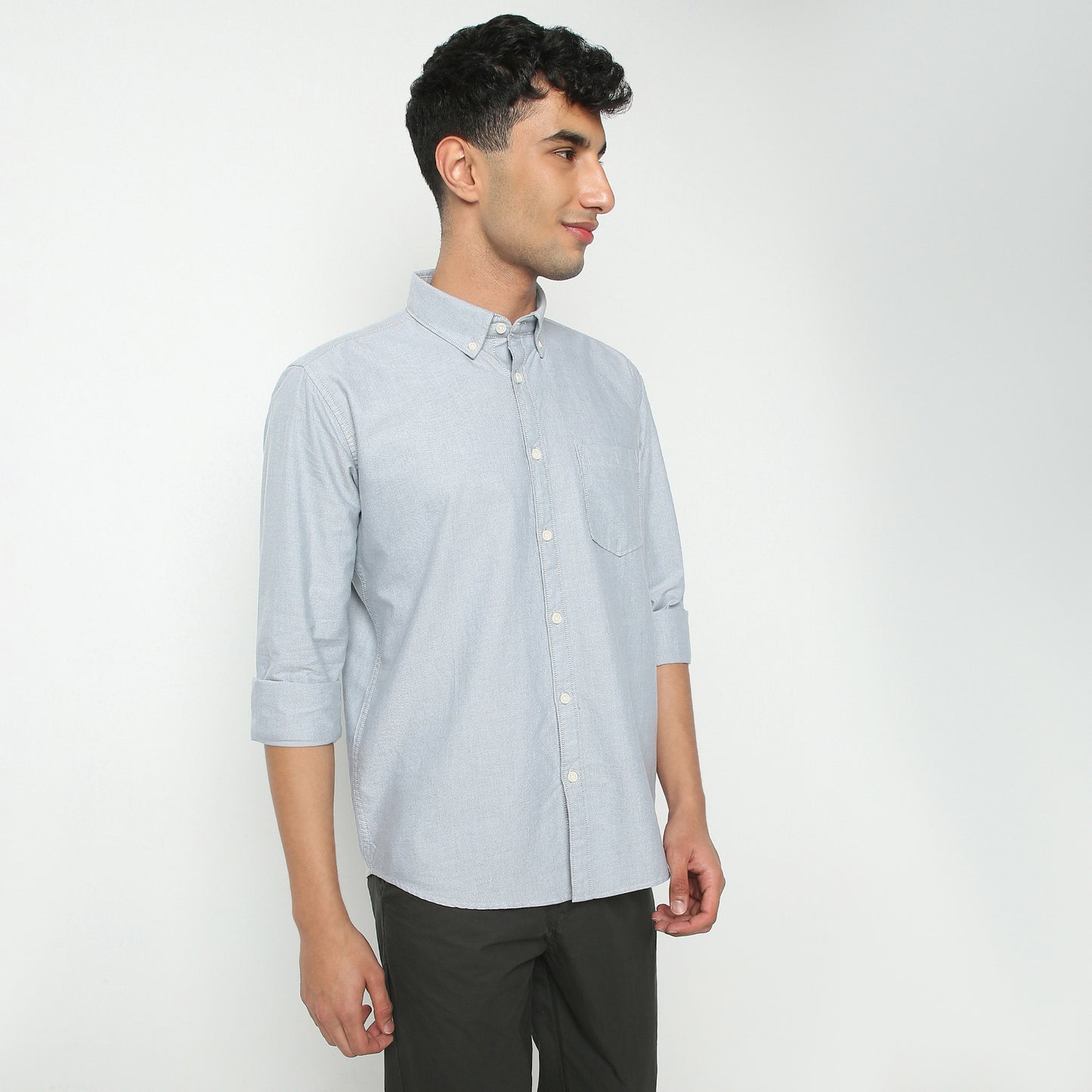 Uber Classic Regular Fit Oxford Shirt - 100% Cotton with Functional Design