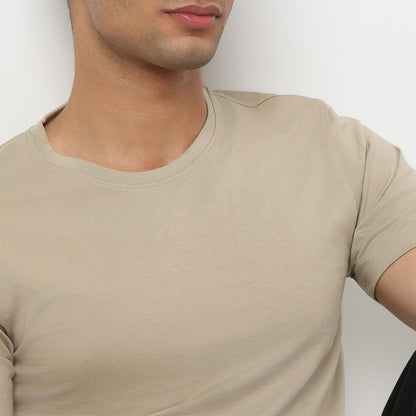 A Must-Have Regular Fit Solid Tee - Super Soft Handfeel, 160 GSM & Quick Dry